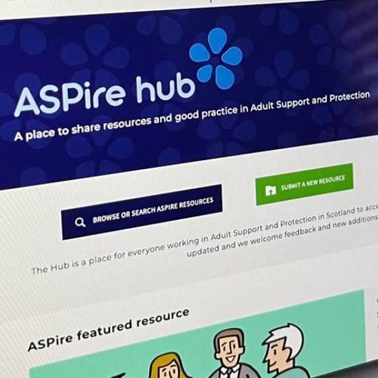 Image of the ASPire Hub on a monitor