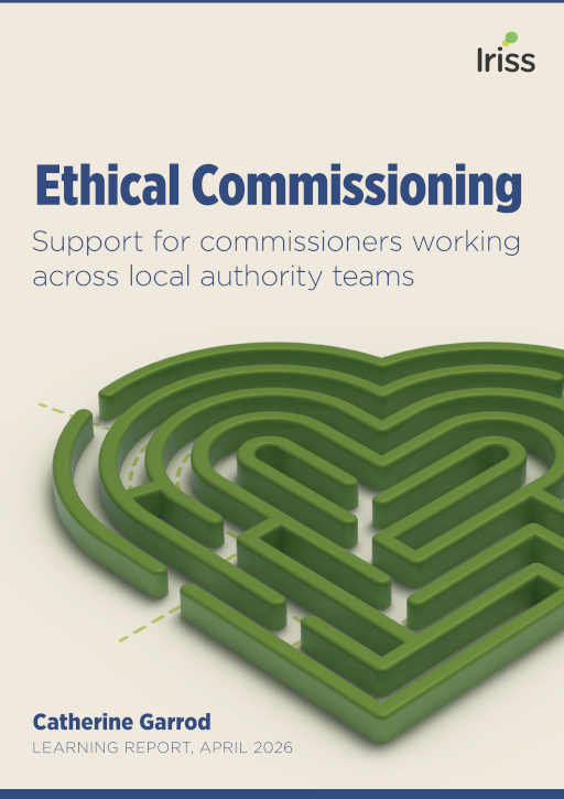 Iriss cover with a heart-shaped maze: Ethical Commissioning, support for commissioners across local authority teams